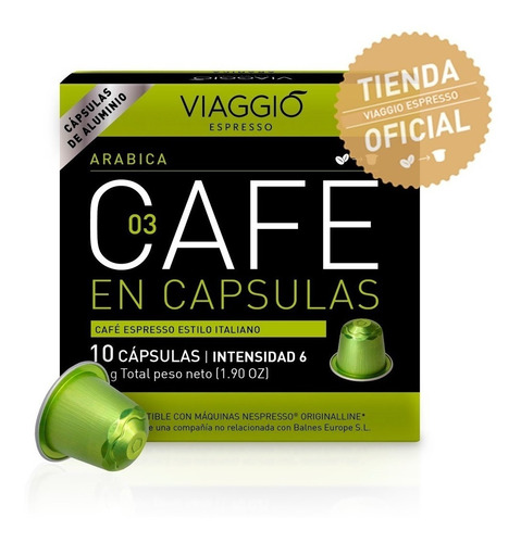 Café Cápsulas Aluminio  Viaggio Arábica X10u