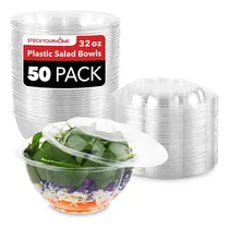 Comprar Almacene Su Casa 32oz Ensaladeras De Plastico Transparente C