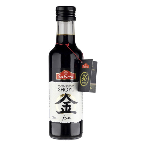 Imagem 1 de 1 de Molho shoyu Sakura Kin sem glúten em frasco 250 ml