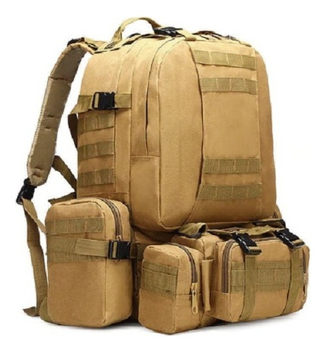 Mochila Tática Defender Modular Militar 60 Litros 1438-6 Cor Tan