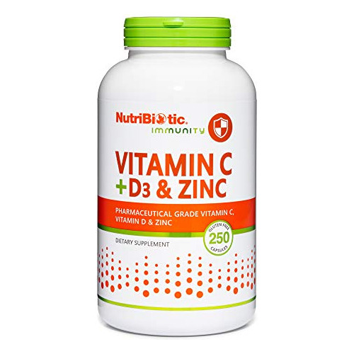 Nutribiótico  Vitamina C + Vitamina D3 Amp; Cinc, 250 Cdpjm