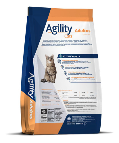 Imagen 2 de 3 de Alican Agility Premium Gato Adulto - Mix - 10 kg - Bolsa - Seca