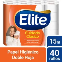 Comprar Papel Higiénico Elite Cuidado Clásico 40 Un 15 Mts