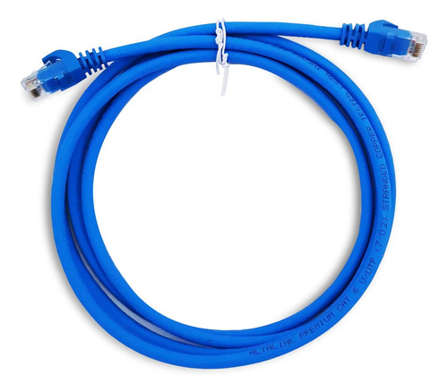 Patch Cord Cat. 6 90cm Azul 100% Cobre