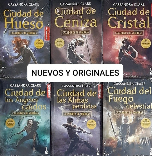 Saga Cazadores De Sombras 6 Libros ( Nuevos Y Originales ) 