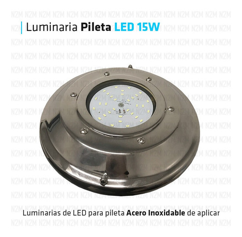 Lampara Luces Led Pileta 15w Luminaria Piscina Rgb Cuotas