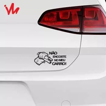 Adesivo para Carro Não encoste no meu carro risco de chinelada flork  Decorativo Automotivo carro motorista Moto Meme Palito Bento - Desconto no  Preço