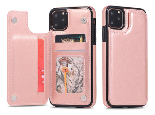 B Funda Carcasa Piel Billetera Con Soporte Para iPhone