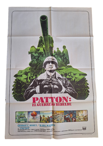 Poster Afiche Cine Patton El Guerrero Rebelde George Scott *