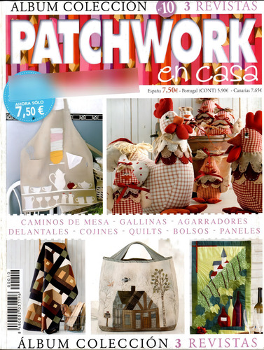 Revista Patchwork En Casa Encardenada Com 3 Volumes N° 10
