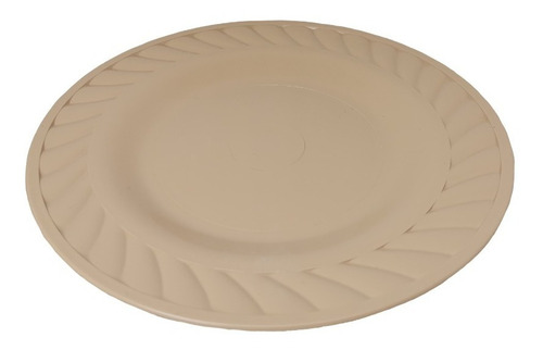 100 Plato Pastelero De Platico Capacidad 125ml Postres Color Café