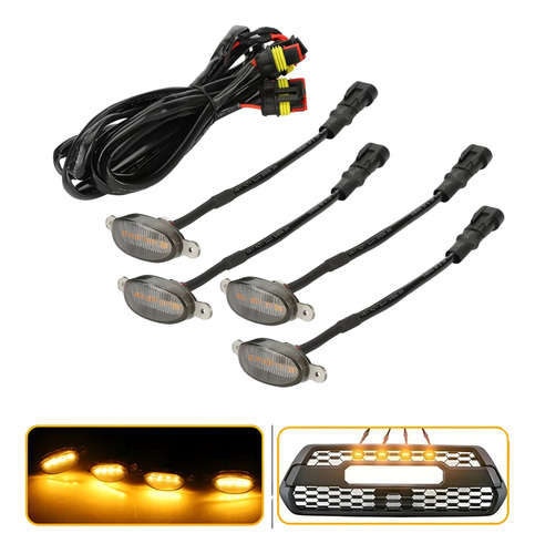 X4 Luz Led Estilo Raptor Ahumada Parachoque Parrilla Rejilla