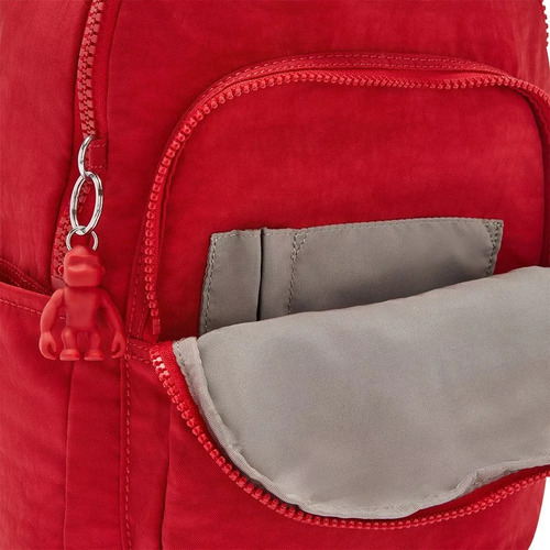Backpack Kipling Seoul Small Mochila Chica Compartimento Tablet Color Red Rouge Diseño De La Tela Liso
