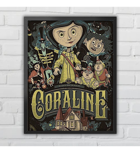 Cuadro Decorativo Coraline Con Marco Am685 Marco Negro