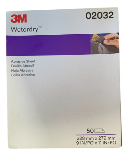 3m Lija Al Agua 1000 A 2500 - 50 Unidades