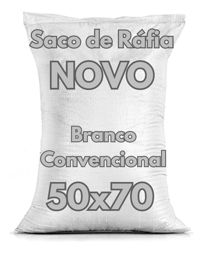 Saco De Ráfia 50x70 Novo Branco Kit 500 Unidades
