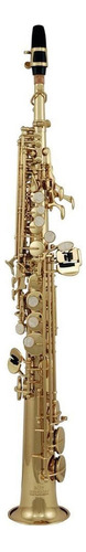 Roy Benson Ss-302 Saxofón Soprano Tono Bb Si Bemol Estuche Color Dorado
