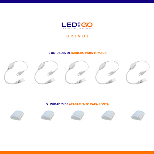 Fita Led Branco Neon 100 Metros Mangueira Flexivel Luz Branco-neutro Tensão de operação