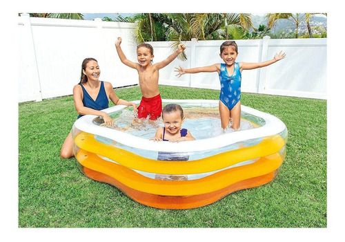 Alberca Piscina Inflable Estrella 460l Naranja Intex Naranja
