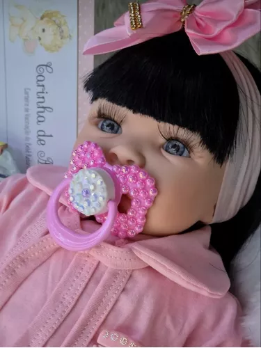 Boneca Reborn Realista Menina Recem Nascida Com Carrinho - Chic