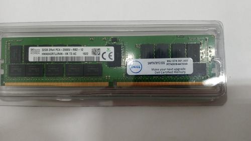 Imagem 1 de 1 de Memória Dell 32gb Ddr4 2666v Rdimm 2rx4