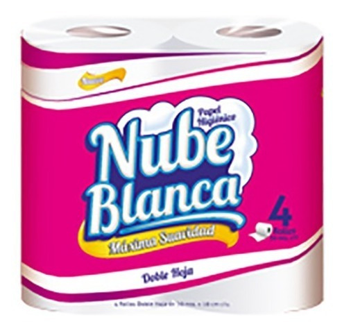 Papel Higiénico Nube Blanca 30mts Hoja Doble 4u