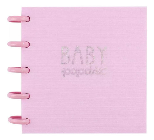 Caderno Baby Grande Pontilhado Rosa Chiclete 90g/m2 Pop Disc