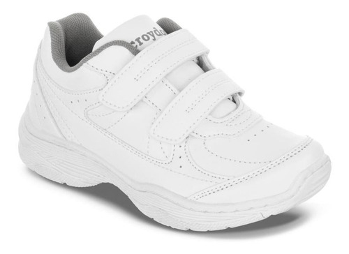 Imagen 1 de 6 de Zapatos Colegial 11 New Blanco Para Niño Y Niña Croydon