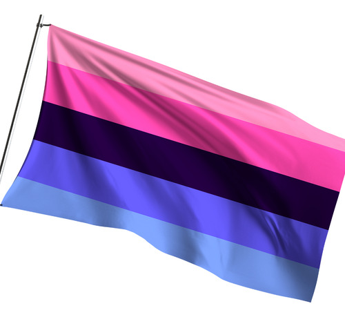 Bandeira Omni-sexual - 0.90m X 1.28m - Dupla Face