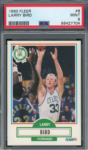 Tarjeta De Baloncesto Fleer De Larry Bird 1990, 8, Grado Psa