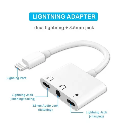 Apple Adaptador Lightning A Jack 3.5 Mm - Blanco 