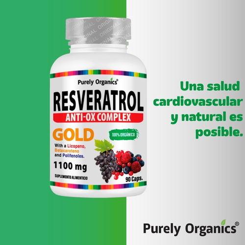 Imagen 5 de 5 de Resveratrol Anti-ox Complex Gold | 90 Caps | Antioxidante