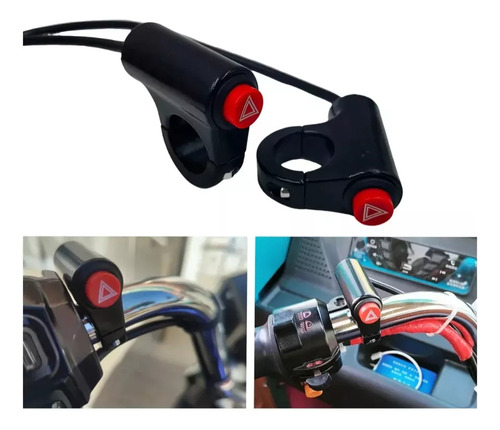 Boton Switch Intermitentes Para Moto, Manillar Premium