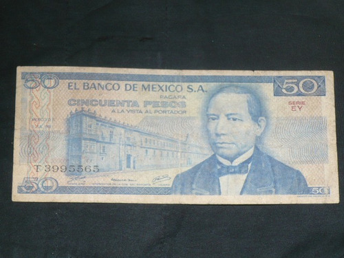 Billete Mexicano De 50 Pesos