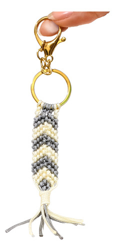 Llavero Tejido En Macramé Artesanal