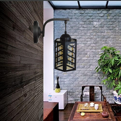 Lampara Techo Pared Jaula Hexagonal Moderna Hogar Lau