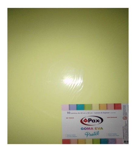 Goma Eva Planchas 40x60 Colores Pastel Escolar Paquete X 10