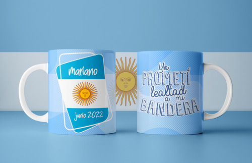 Kit Imprimible Plantillas Tazas Jura Lealtad Bandera M8