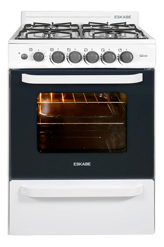 Cocina Multigas Eskabe Q10 Blanca De 57cm Ceramic Blue Timer