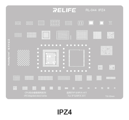 Stencil 10 Piezas Compatible Con Iphone 6-15 Relife Ip