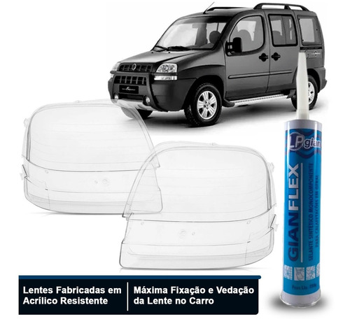 Par Lente Farol Doblo 2002 03 04 05 06 07 08 2009 + Silicone