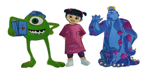 3 Figura De Foamy 50cm: Monster Inc Fomi Boo, Sullivan, Mike