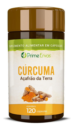 Cúrcuma Longa Açafrão Da Terra 120 Cápsulas De 500mg