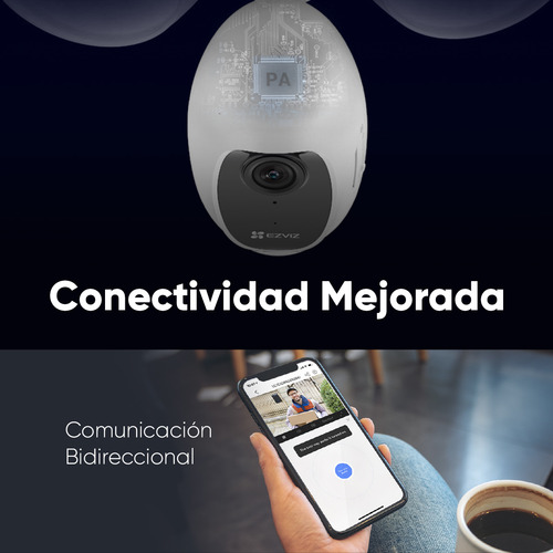 Ezviz Cámara De Seguridad Lc1c-plus-128 Ip 2mp Wifi Con Luz Ultrabrillante Y Audio De Dos Vías Sirena Integrada Cs-lc1c Con Ranura Para Memoria Microsd De 128gb Más Sensor Pir