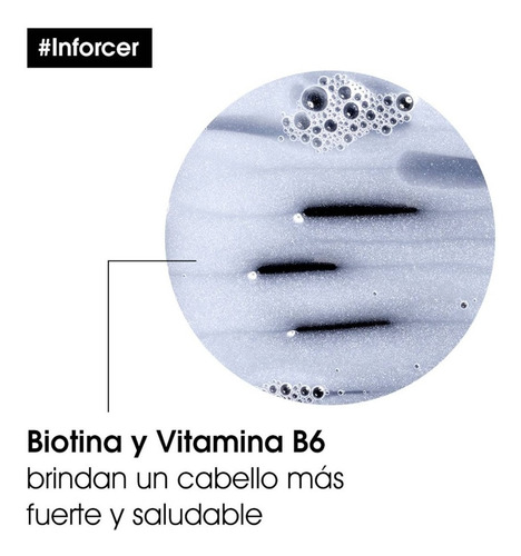 Imagen 3 de 4 de Shampoo Fortalecedor Con B6 Y Biotin Inforcer Loreal 300ml
