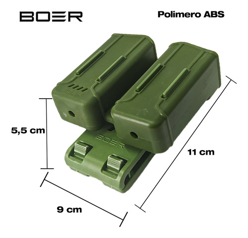Imagen 4 de 10 de Funda Pistolera Boer Bersa Porta Cargador Doble Porta Esposa