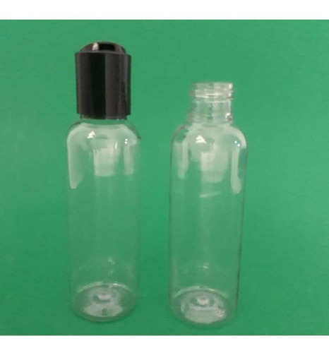 100 Env Jefferson Pet 60ml Transp Tapa Disktop Negra (it-379