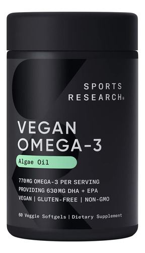 Omega 3 Vegano Alta Calidad De Aceite De Algas 60 Cap