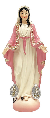 Estatua De María De La Santísima Madre, 4,8 Pulgadas Rosa