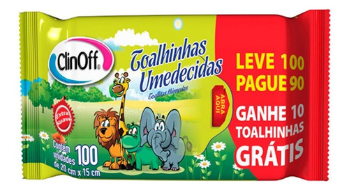 Lenço Umedecido Sache Clin Off L100p90g Toalha